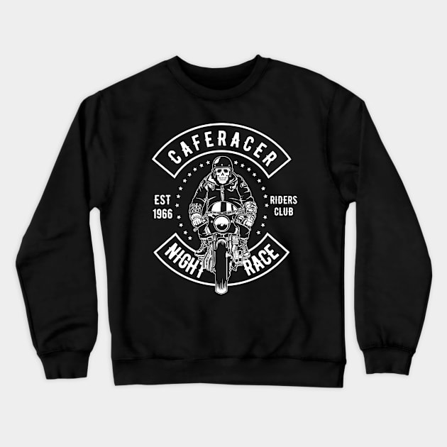 caferacer biker Crewneck Sweatshirt by beanbeardy